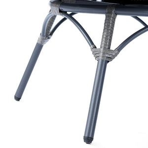 English Elm Zola Oversized Wicker Egg Swivel Lounge Chair with Cushions for Stylish Comfort in Any Space Gray Cushions/Gray Frame SB-C-335-GY-GY-GG