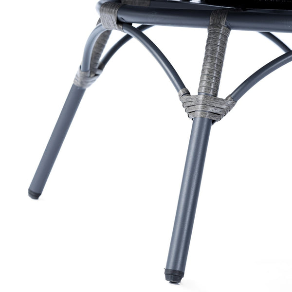 English Elm Zola Oversized Wicker Egg Swivel Lounge Chair with Cushions for Stylish Comfort in Any Space Gray Cushions/Gray Frame SB-C-335-GY-GY-GG