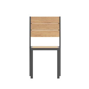 English Elm Finch Commercial Grade Armless Patio Chair - Durable Stackable Seating for Outdoor & Indoor Use Natural SB-CA108-NAT-GG