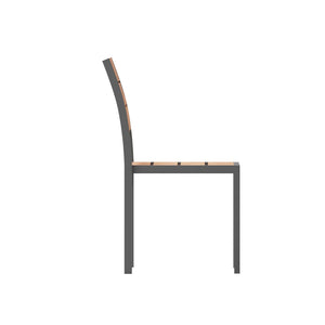 English Elm Finch Commercial Grade Armless Patio Chair - Durable Stackable Seating for Outdoor & Indoor Use Natural SB-CA108-NAT-GG