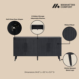 Jodie Sideboard in Charcoal Grey SB001-GY Manhattan Comfort