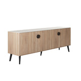 Haley Sideboard 78.7 in Natural & Nude in Natural and Nude SB002-NN Manhattan Comfort