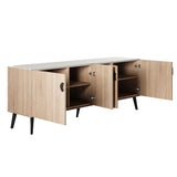 Haley Sideboard 78.7 in Natural & Nude in Natural and Nude SB002-NN Manhattan Comfort