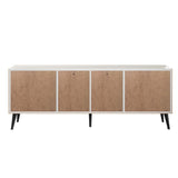 Haley Sideboard 78.7 in Natural & Nude in Natural and Nude SB002-NN Manhattan Comfort