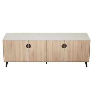 Haley Sideboard 78.7 in Natural & Nude in Natural and Nude SB002-NN Manhattan Comfort