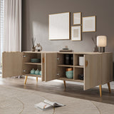 Haley Sideboard 78.7 in White in White SB002-WH Manhattan Comfort