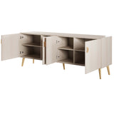 Haley Sideboard 78.7 in White in White SB002-WH Manhattan Comfort