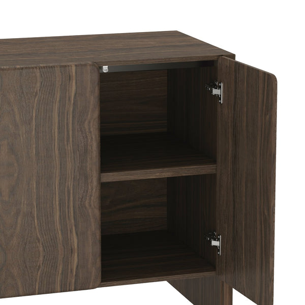 Manhattan Comfort Linda Modern 60" Sideboard - Elevated Storage Solution With Minimalist Design For Stylish Living Spaces Walnut Brown Mdp Sb008-br