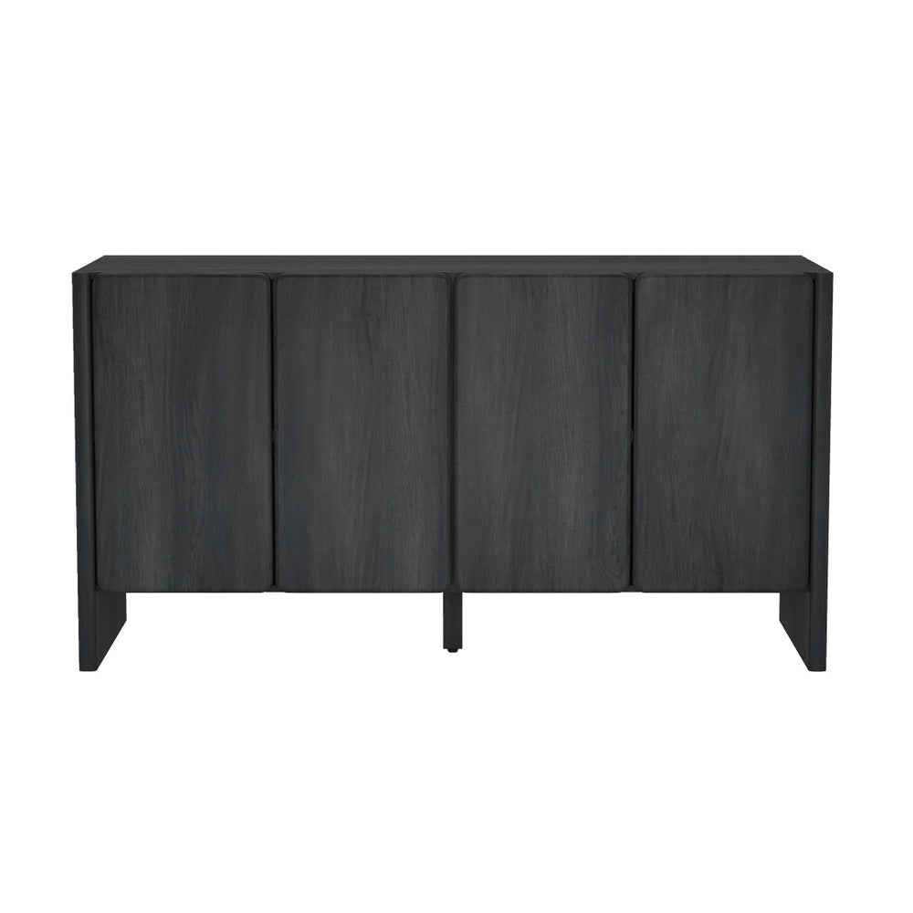Manhattan Comfort Linda Modern 60" Sideboard - Elevated Storage Solution With Minimalist Design For Stylish Living Spaces Charcoal Grey Mdp Sb008-gy