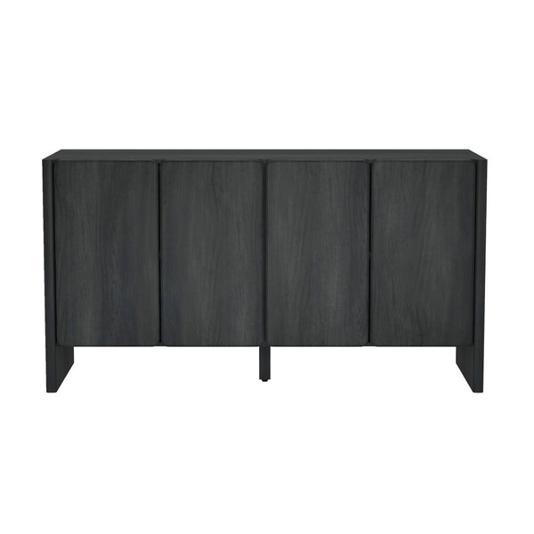 Manhattan Comfort Linda Modern 60" Sideboard - Elevated Storage Solution With Minimalist Design For Stylish Living Spaces Charcoal Grey Mdp Sb008-gy