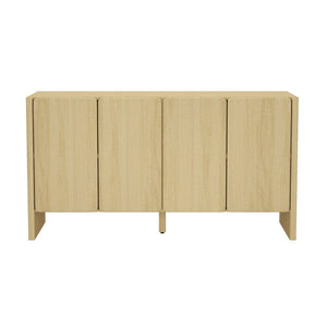 Manhattan Comfort Linda Modern 60" Sideboard - Elevated Storage Solution With Minimalist Design For Stylish Living Spaces Natural Oak Mdp Sb008-na