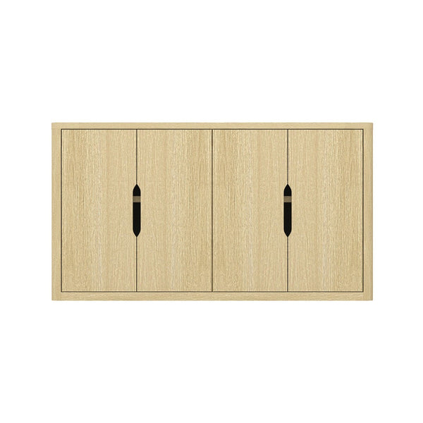 Manhattan Comfort Rivington Modern 60" Sideboard - Elegant Storage Solution With Adjustable Shelves For Any Space Natural Oak Mdp Sb009-na