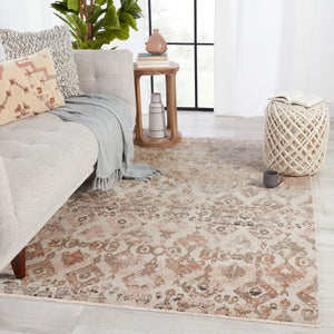 Jaipur Living Nikki Chu Sanaa Ikat Runner Rug Distressed African Motif Fringe Hallway Accent Tan 2'6"X8' RUG151381