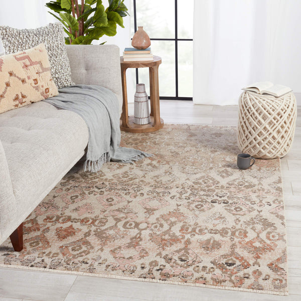 Jaipur Living Nikki Chu Sanaa Ikat Runner Rug Distressed African Motif Fringe Hallway Accent Tan 2'6"X8' RUG151381