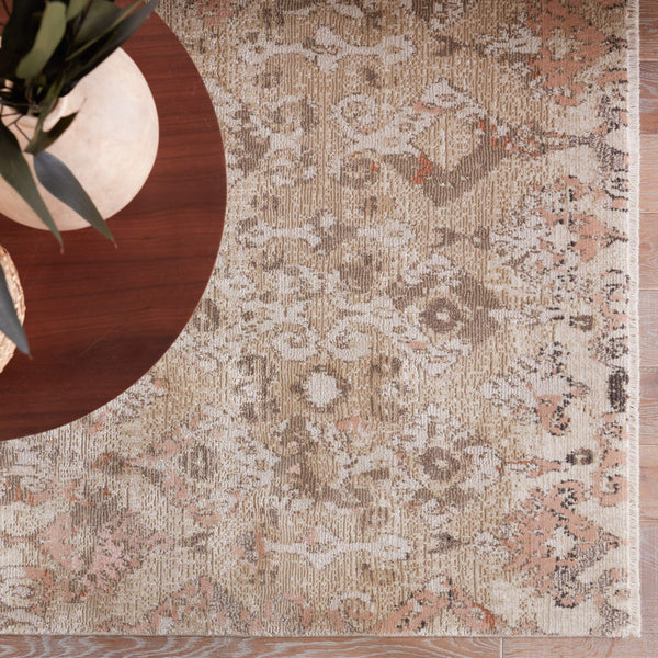 Jaipur Living Nikki Chu Sanaa Ikat Runner Rug Distressed African Motif Fringe Hallway Accent Tan 2'6"X8' RUG151381