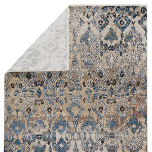 Jaipur Living Nikki Chu Sanaa Ikat Runner Rug Distressed African Motif Fringe Hallway Accent Blue 2'6"X8' RUG151386