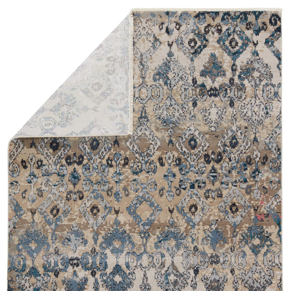 Jaipur Living Nikki Chu Sanaa Ikat Runner Rug Distressed African Motif Fringe Hallway Accent Blue 2'6"X8' RUG151386