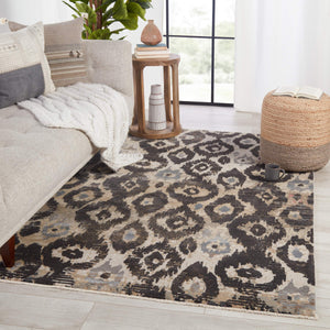 Jaipur Living Nikki Chu Sanaa Distressed Ikat Runner Rug Bohemian Fringe Trim Hallway Accent 7'10" x 11'1" RUG151387