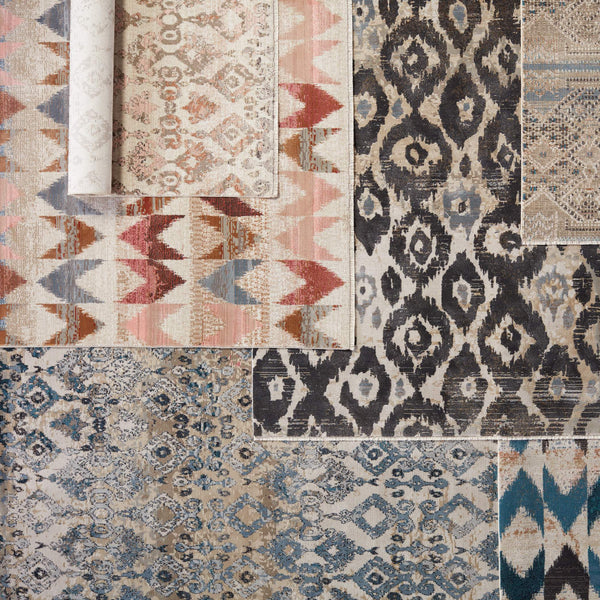 Jaipur Living Nikki Chu Sanaa Distressed Ikat Runner Rug Bohemian Fringe Trim Hallway Accent 7'10" x 11'1" RUG151387