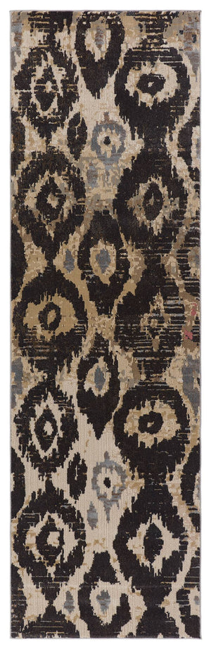 Jaipur Living Nikki Chu Sanaa Distressed Ikat Runner Rug Bohemian Fringe Trim Hallway Accent 2'6" x 8' RUG151391