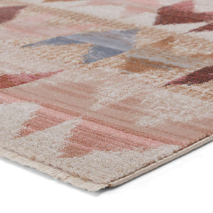 Jaipur Living Nikki Chu Sanaa Chevron Runner Rug Distressed African Fringe Hallway Accent Pink 7'10"X11'1" RUG151397