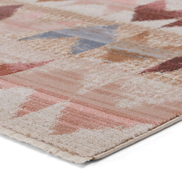 Jaipur Living Nikki Chu Sanaa Chevron Runner Rug Distressed African Fringe Hallway Accent Pink 7'10"X11'1" RUG151397