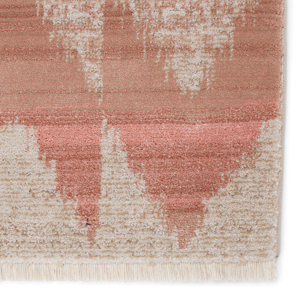 Jaipur Living Nikki Chu Sanaa Chevron Runner Rug Distressed African Fringe Hallway Accent Pink 7'10"X11'1" RUG151397
