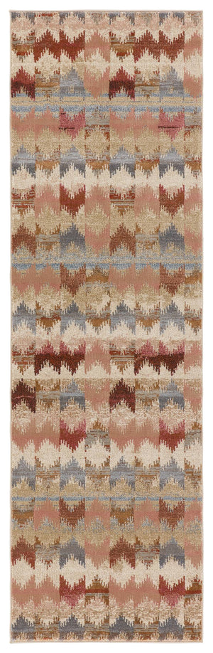 Jaipur Living Nikki Chu Sanaa Chevron Runner Rug Distressed African Fringe Hallway Accent Pink 2'6"X8' RUG151401