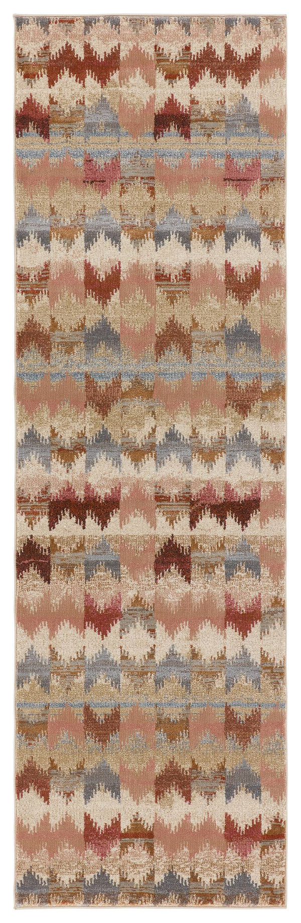 Jaipur Living Nikki Chu Sanaa Chevron Runner Rug Distressed African Fringe Hallway Accent Pink 2'6"X8' RUG151401
