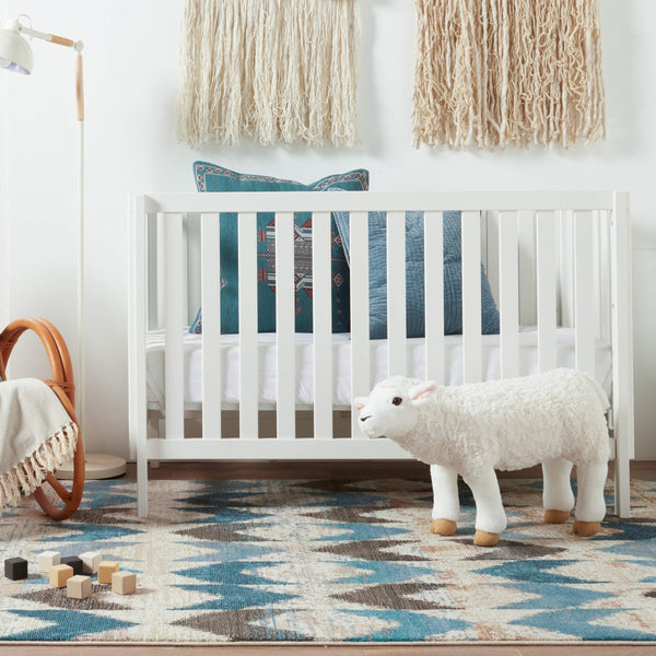 Jaipur Living Nikki Chu Sanaa Chevron Runner Rug Distressed African Fringe Hallway Accent Blue 2'6"X8' RUG151406