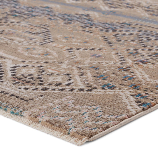 Jaipur Living Nikki Chu Sanaa Tribal Runner Rug Polypropylene Geometric Fringe Hallway Accent Tan RUG151421