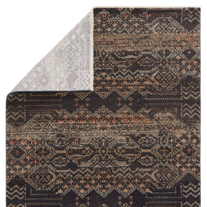 Jaipur Living Nikki Chu Sanaa Tribal Runner Rug Polypropylene Geometric Fringe Hallway Accent Black RUG151426