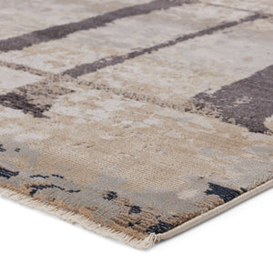 Jaipur Living Nikki Chu Lehana Abstract Polypropylene Area Rug with Fringe for Living Rooms Dark Brown 7'10" x 11'1" RUG151427