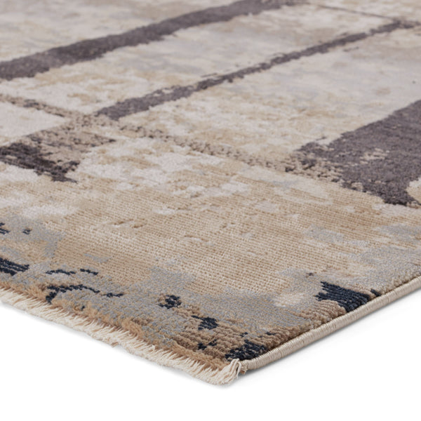 Jaipur Living Nikki Chu Lehana Abstract Polypropylene Area Rug with Fringe for Living Rooms Dark Brown 7'10" x 11'1" RUG151427