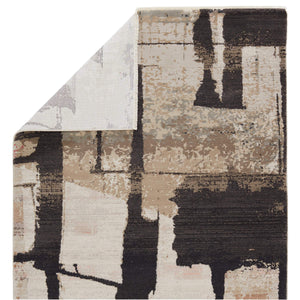 Jaipur Living Nikki Chu Lehana Abstract Polypropylene Area Rug with Fringe for Living Rooms Dark Brown 7'10" x 11'1" RUG151427