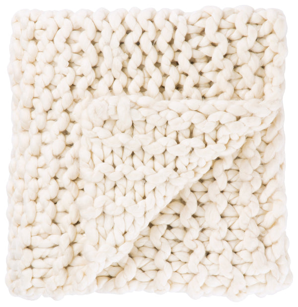 Jaipur Living Nikki Chu Sublime Chunky Knit Acrylic Throw Scandinavian Hygge Cozy Sofa Accent Ivory THR100332