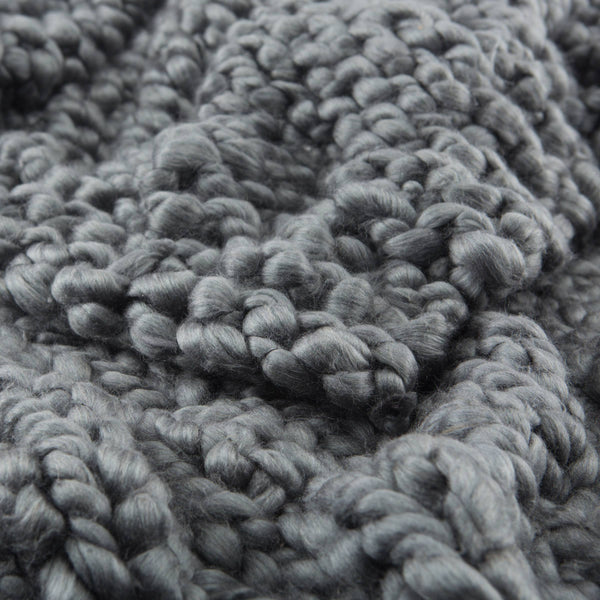 Jaipur Living Nikki Chu Sublime Chunky Knit Acrylic Throw Scandinavian Hygge Cozy Sofa Accent Gray THR100334