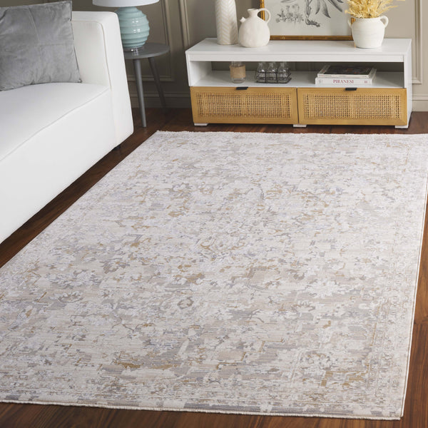 Safavieh Sabrina 841a Area Rug - Timeless Elegance In Ivory And Grey For A Sophisticated Home Decor Upgrade Ivory ,Grey 80% Polyester,20% Viscose Sbr841a-5