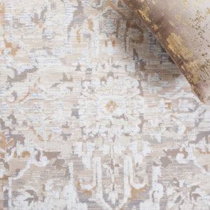 Safavieh Sabrina 841a Area Rug - Timeless Elegance In Ivory And Grey For A Sophisticated Home Decor Upgrade Ivory ,Grey 80% Polyester,20% Viscose Sbr841a-5