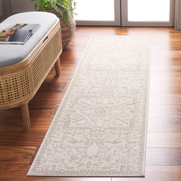 Safavieh Sabrina Exquisite Area Rug In Soft Hues, Power-loomed Elegance With Intricate Design For Any Room Ivory ,Grey 80% Polyester,20% Viscose Sbr842a-9