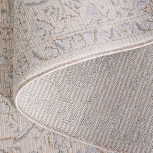 Safavieh Sabrina Exquisite Area Rug In Soft Hues, Power-loomed Elegance With Intricate Design For Any Room Ivory ,Grey 80% Polyester,20% Viscose Sbr842a-9