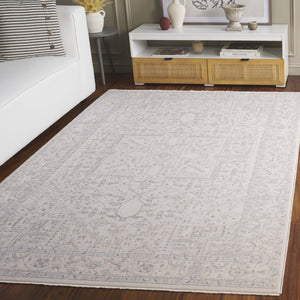 Safavieh Sabrina Exquisite Area Rug In Soft Hues, Power-loomed Elegance With Intricate Design For Any Room Ivory ,Grey 80% Polyester,20% Viscose Sbr842a-9