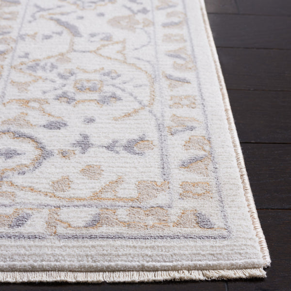 Safavieh Sabrina Exquisite Area Rug In Soft Hues, Power-loomed Elegance With Intricate Design For Any Room Ivory ,Grey 80% Polyester,20% Viscose Sbr842a-9