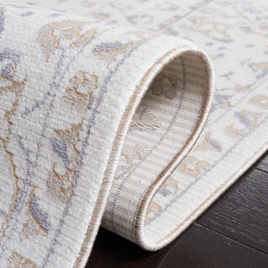 Safavieh Sabrina Exquisite Area Rug In Soft Hues, Power-loomed Elegance With Intricate Design For Any Room Ivory ,Grey 80% Polyester,20% Viscose Sbr842a-9