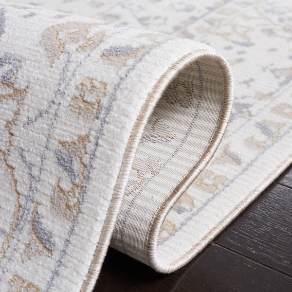 Safavieh Sabrina Exquisite Area Rug In Soft Hues, Power-loomed Elegance With Intricate Design For Any Room Ivory ,Grey 80% Polyester,20% Viscose Sbr842a-9