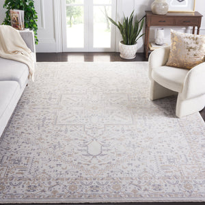 Safavieh Sabrina Exquisite Area Rug In Soft Hues, Power-loomed Elegance With Intricate Design For Any Room Ivory ,Grey 80% Polyester,20% Viscose Sbr842a-9