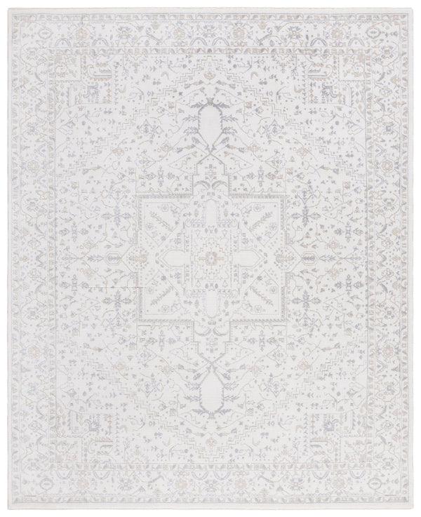 Safavieh Sabrina Exquisite Area Rug In Soft Hues, Power-loomed Elegance With Intricate Design For Any Room Ivory ,Grey 80% Polyester,20% Viscose Sbr842a-9