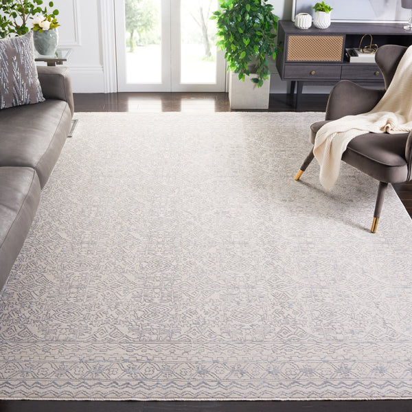 Safavieh Sabrina Area Rug: Timeless Elegance Meets Modern Sophistication For Your Stylish Living Space Ivory ,Grey 80% Polyester,20% Viscose Sbr843a-8
