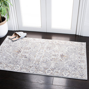 Safavieh Sabrina Exquisite Traditional Area Rug With Antique Floral Motifs For Timeless Elegance And Style Ivory ,Light Grey Polyester Sbrl834b-28