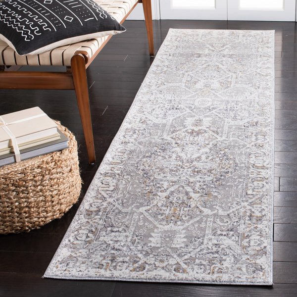 Safavieh Sabrina Exquisite Traditional Area Rug With Antique Floral Motifs For Timeless Elegance And Style Ivory ,Light Grey Polyester Sbrl834b-28